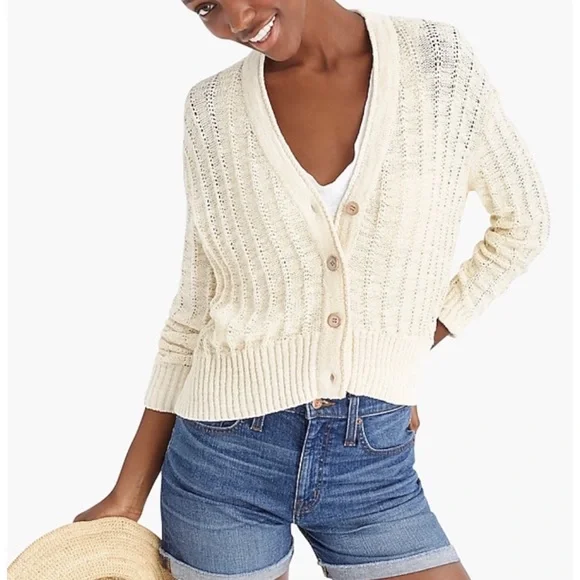 J. CREW | Point Sur Textured Cardigan - Picture 1 of 7
